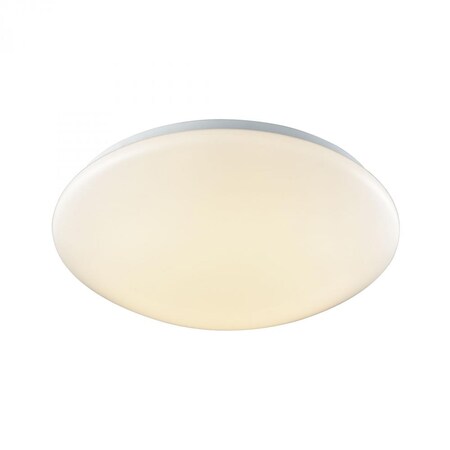 Thomas Kalona 1-Light 15-inch LED Flush Mount in White with a White Acrylic D CL783024